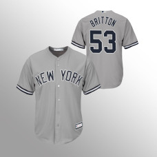 Men's New York Yankees Zack Britton #53 Gray Replica Big & Tall Jersey