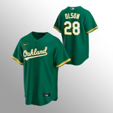 Men's Oakland Athletics Matt Olson #28 Green Replica Alternate Jersey