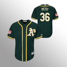 Men's Oakland Athletics #36 Green Yusmeiro Petit 2019 Spring Training Cool Base Majestic Jersey