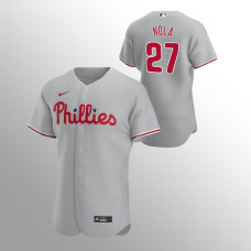 Men's Philadelphia Phillies Aaron Nola Authentic Gray 2020 Road Jersey