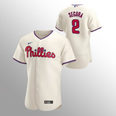 Men's Philadelphia Phillies Jean Segura Authentic Cream 2020 Alternate Jersey