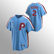 Men's Philadelphia Phillies #2 Jean Segura Light Blue Road Cooperstown Collection Jersey