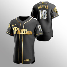 Men's Philadelphia Phillies Mickey Moniak Golden Edition Black Authentic Jersey