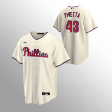 Men's Philadelphia Phillies Nick Pivetta #43 Cream Replica Alternate Jersey