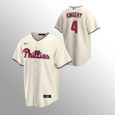 Men's Philadelphia Phillies Scott Kingery #4 Cream Replica Alternate Jersey