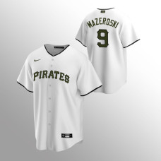 Men's Pittsburgh Pirates Bill Mazeroski #9 White 2020 Replica Alternate Jersey