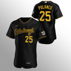 Men's Pittsburgh Pirates Gregory Polanco Authentic Black 2020 Alternate Jersey