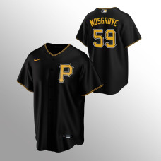 Men's Pittsburgh Pirates Joe Musgrove #59 Black Replica Alternate Jersey