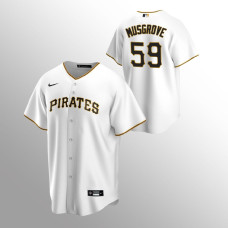 Men's Pittsburgh Pirates Joe Musgrove #59 White Replica Home Jersey