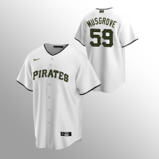 Men's Pittsburgh Pirates Joe Musgrove #59 White 2020 Replica Alternate Jersey