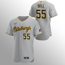 Men's Pittsburgh Pirates Josh Bell Authentic Gray 2020 Road Jersey