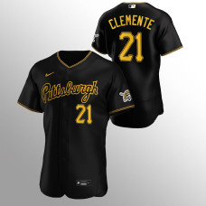 Men's Pittsburgh Pirates Roberto Clemente Authentic Black 2020 Alternate Jersey