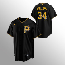 Men's Pittsburgh Pirates Trevor Williams #34 Black Replica Alternate Jersey