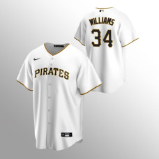 Men's Pittsburgh Pirates Trevor Williams #34 White Replica Home Jersey