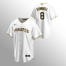 Men's Pittsburgh Pirates Willie Stargell #8 White Replica Home Jersey
