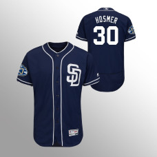 Men's San Diego Padres Navy Alternate Flex Base #30 Eric Hosmer 50th Anniversary Jersey