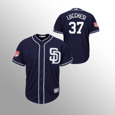 Men's San Diego Padres #37 Navy Joey Lucchesi 2019 Spring Training Cool Base Majestic Jersey