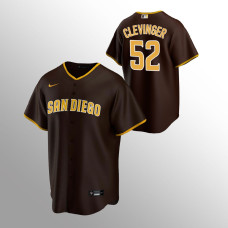 Men's San Diego Padres #52 Mike Clevinger Replica brown Player 2020 Road Jersey