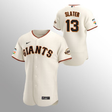 San Francisco Giants Austin Slater Cream Home 2021 Pride Month Authentic Jersey