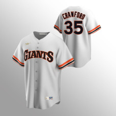 Men's San Francisco Giants #35 Brandon Crawford White Home Cooperstown Collection Jersey