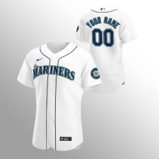 Men's Seattle Mariners Custom Authentic White 2020 Home Jersey