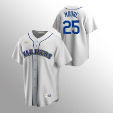 Dylan Moore Seattle Mariners White Cooperstown Collection Home Jersey