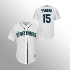 Men's Seattle Mariners Kyle Seager #15 White Cool Base Home Jersey