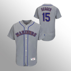 Men's Seattle Mariners Kyle Seager #15 Gray 1989 Turn Back the Clock Authentic Jersey