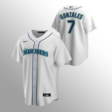 Men's Seattle Mariners Marco Gonzales #7 White Replica Home Jersey
