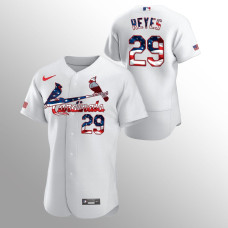 Men's St. Louis Cardinals #29 Alex Reyes 2020 Stars & Stripes 4th of July White Jersey