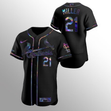 Andrew Miller St. Louis Cardinals Black Authentic Holographic Golden Edition Jersey