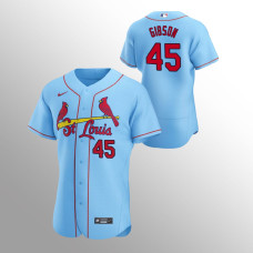Men's St. Louis Cardinals Bob Gibson Authentic Light Blue 2020 Alternate Jersey