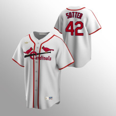 Men's St. Louis Cardinals Bruce Sutter #42 White Cooperstown Collection Home Jersey