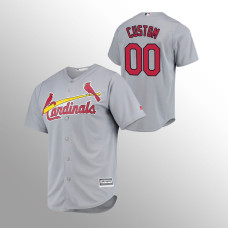 Custom St. Louis Cardinals Gray Cool Base Road Official Player Jersey