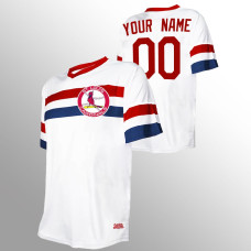St. Louis Cardinals Custom White Cooperstown Collection V-Neck Jersey