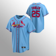 Men's St. Louis Cardinals Dexter Fowler #25 Light Blue Replica Alternate Jersey