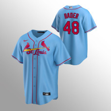 Men's St. Louis Cardinals Harrison Bader #48 Light Blue Replica Alternate Jersey