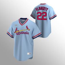 Men's St. Louis Cardinals #22 Jack Flaherty Light Blue Road Cooperstown Collection Jersey