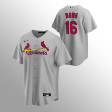 Men's St. Louis Cardinals Kolten Wong #16 Gray Replica Road Jersey