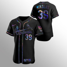 Miles Mikolas St. Louis Cardinals Black Authentic Holographic Golden Edition Jersey