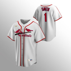 Men's St. Louis Cardinals Ozzie Smith #1 White Cooperstown Collection Home Jersey