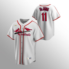 Men's St. Louis Cardinals #11 Paul DeJong White Home Cooperstown Collection Jersey