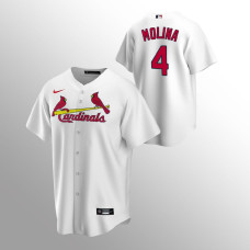 Men's St. Louis Cardinals Yadier Molina #4 White Replica Home Jersey