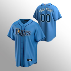 Men's Tampa Bay Rays Custom #00 Light Blue Replica Alternate Jersey