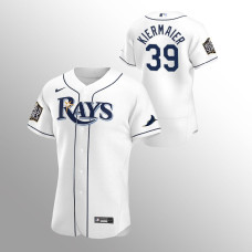 Men's Tampa Bay Rays Kevin Kiermaier #39 White 2020 World Series Home Authentic Jersey
