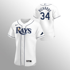 Men's Tampa Bay Rays Trevor Richards Authentic White 2020 Home Jersey