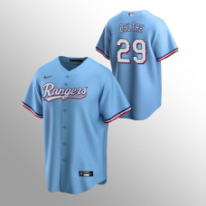 Men's Texas Rangers #29 Adrian Beltre Light Blue Alternate Replica Jersey