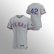 Men's Texas Rangers Jackie Robinson Day Gray Authentic Jersey