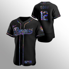 Rougned Odor Texas Rangers Black Authentic Holographic Golden Edition Jersey