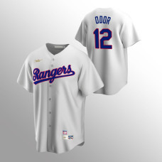 Men's Texas Rangers #12 Rougned Odor White Home Cooperstown Collection Jersey